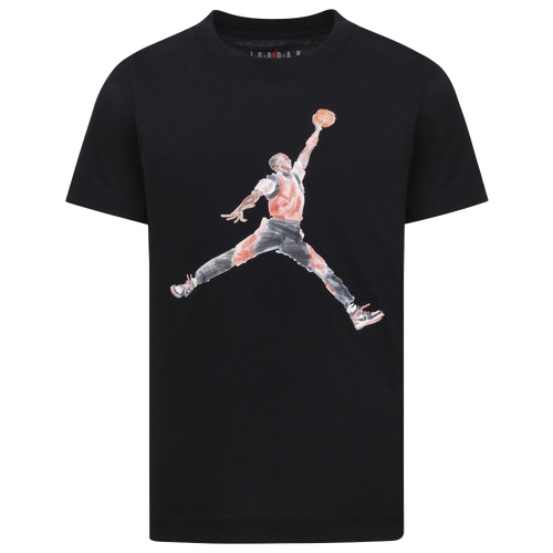 

Boys Preschool Jordan Jordan Watercolor Jumpman T-Shirt - Boys' Preschool Black/Red Size 4