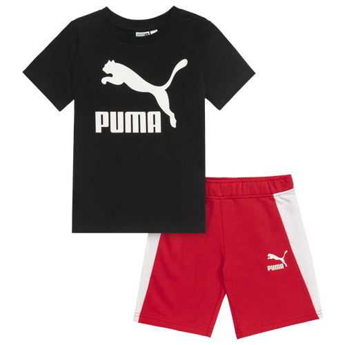 

Boys PUMA PUMA T7 T-Shirt & Shorts Set - Boys' Toddler Black/Red Size 2T
