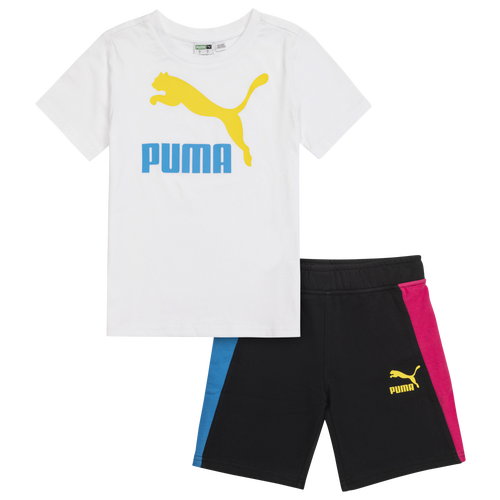 

Boys PUMA PUMA T7 T-Shirt & Shorts Set - Boys' Toddler White/Black Size 2T