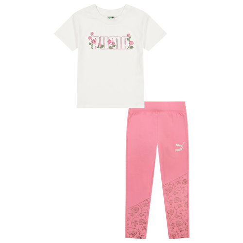 

Girls PUMA PUMA Valentine's Day Leggings Set - Girls' Toddler White/Pink Size 4T