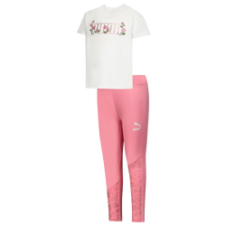 Girls' Preschool - PUMA Valentine's Day Leggings Set - White/Pink