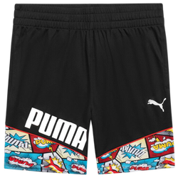 Boys' Grade School - PUMA Comic Mesh Shorts - Black/Multi