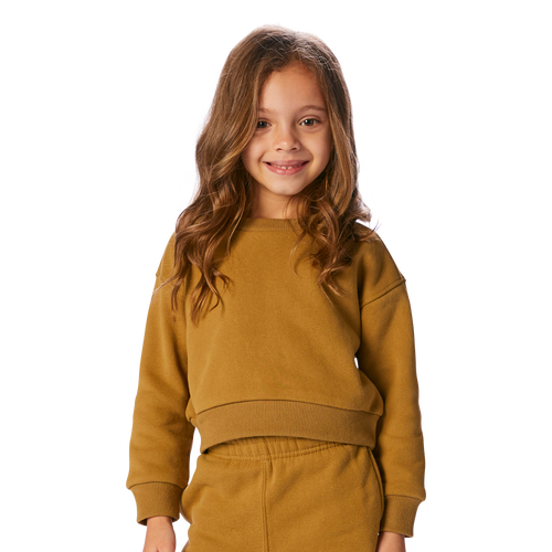 GIRLS - Cozi Dolman Crew + Wide Leg Set - Tan