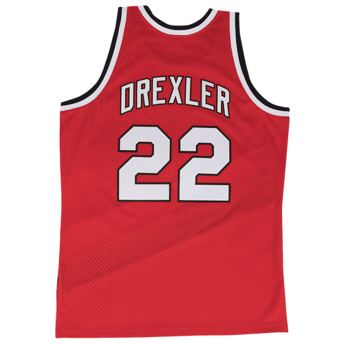 Mitchell & Ness Mens Clyde Drexler  Trailblazers Swingman Jersey In Red