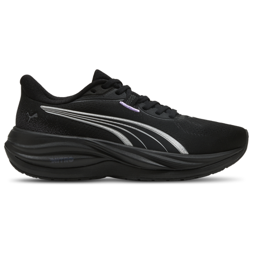 Womens PUMA Electrify Nitro 5 - Running Shoes - White / Black / Lavendar Black Size 10.0