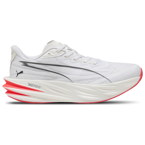 Womens PUMA Deviate Pure Nitro - Running Shoes - White / Red Size 9.0