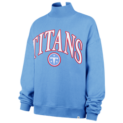 Women's - 47 Brand Titans Vantage Mock Neck PO Crew Swtr - Blue