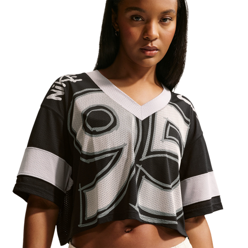  - Nike NSW Crop Jersey - Dark Smoke Grey/Black
