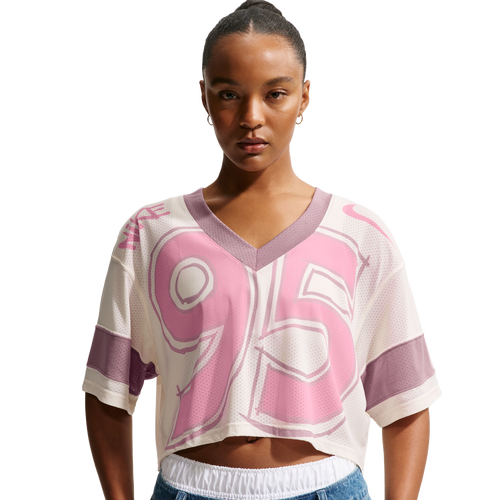 Nike NSW Crop Jersey - Nike Chalk/Purple