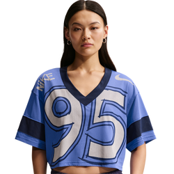 Women's - Nike NSW Cropped Jersey - Midnight Navy/Lt Medium Blue/Chalk