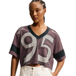 Women's - Nike NSW Crop Jersey - Tattoo/Dk Smoke Grey/Chalk