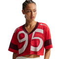 Nike NSW Crop Jersey - Nike Team Red/Chalk University
