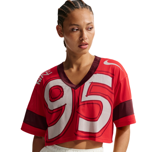  - Nike NSW Crop Jersey - Team Red/Chalk University