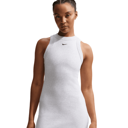 Nike NSW Chill Knit Rib Tank DRS - Nike Birch Heather/Black