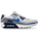 Nike Air Max 90 Mesh - Boys' Grade School White/Blue Crystal/Midnight Navy