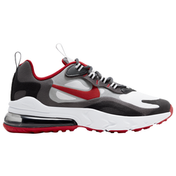 Boys' Grade School - Nike Air Max 270 React - White/University Red/Iron Grey