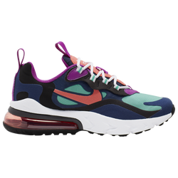 Girls' Grade School - Nike Air Max 270 React - Blue Void/Magic Ember/Black