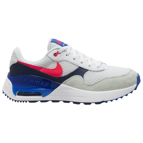 

Nike Boys Nike Air Max System - Boys' Grade School Running Shoes White/Bright Crimson/Midnight Navy Size 06.5