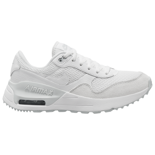 

Nike Boys Nike Air Max System - Boys' Grade School Running Shoes White/Pure Platinum Size 07.0