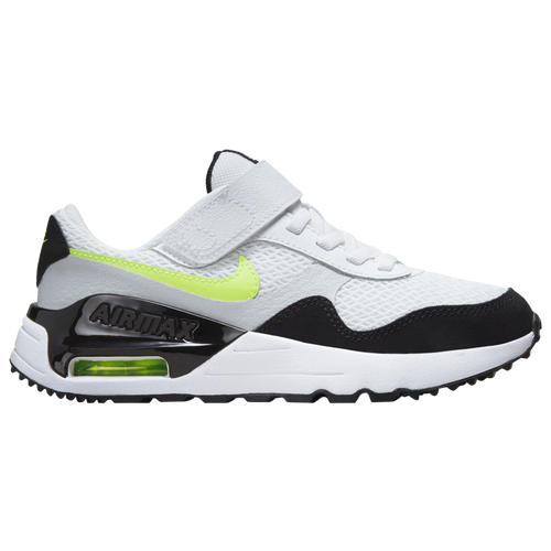 

Nike Boys Nike Air Max System - Boys' Preschool Shoes White/Black/Volt Size 11.0