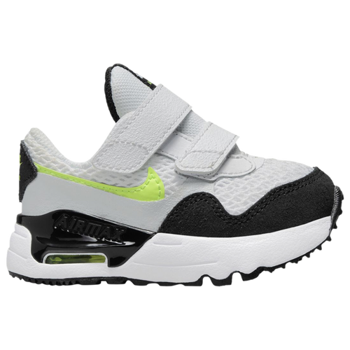 

Boys Nike Nike Air Max System - Boys' Toddler Running Shoe White/Black/Volt Size 04.0