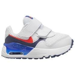 Boys' Toddler - Nike Air Max System - White/Bright Crimson/Midnight Navy