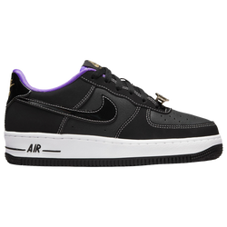 Boys' Grade School - Nike Air Force 1 LV8  - Black/Black/Iron Grey