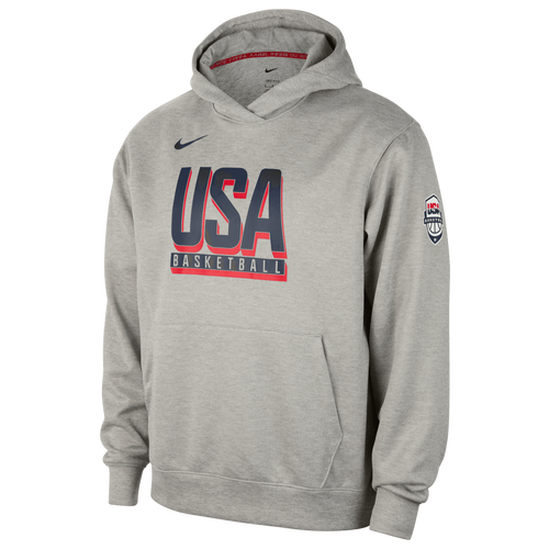 

Nike Mens Nike USA Olympics 24 Practice Fleece Hoodie - Mens Grey/Grey Size M