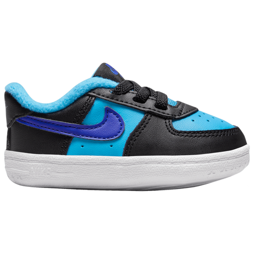 

Nike Boys Nike Air Force 1 Crib - Boys' Infant Basketball Shoes Black/Racer Blue/Blue Lightning Size 2.0