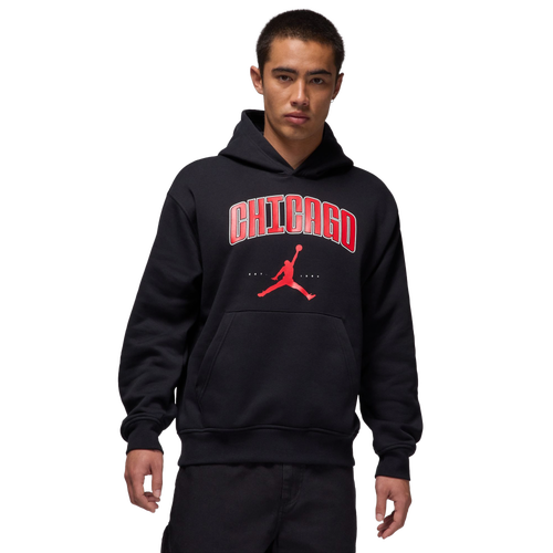Jordan Chicago City HBR Fleece Pullover - Jordan Black/Red