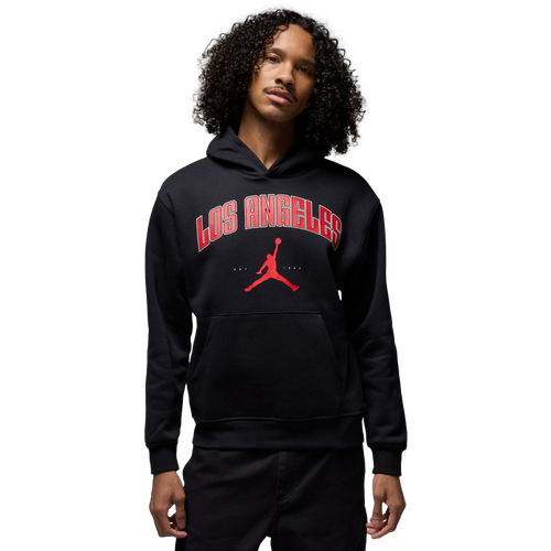 MENS - Jordan LA City HBR Pullover Hoodie - Black/Red