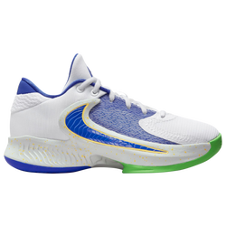 Boys' Grade School - Nike Freak 4 - White/Hyper Royal/Citron Pulse