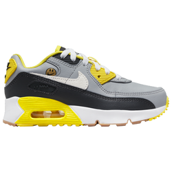 Boys' Preschool - Nike Air Max 90 LTR - Gray/Yellow/White