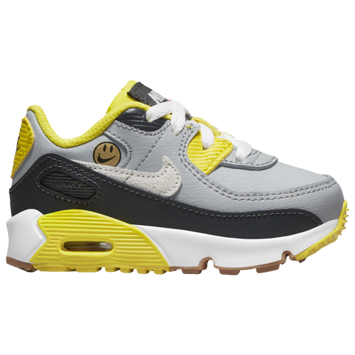 

Boys Nike Nike Air Max 90 LTR - Boys' Toddler Running Shoe Gray/Yellow/White Size 04.0