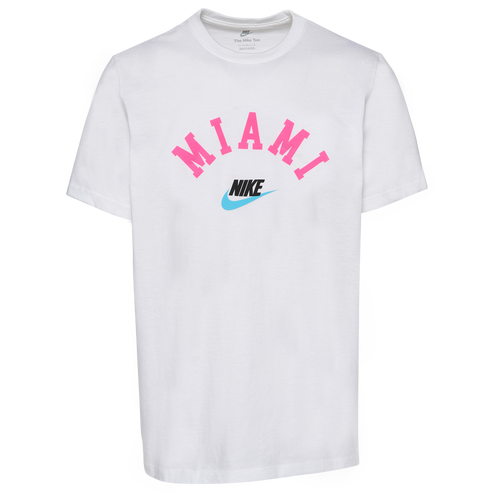 

Nike Mens Nike Miami Arch T-Shirt - Mens White/Pink Size M