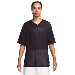 Men's - Jordan Air Knit Football Jersey - Off Noir/Dark Silver