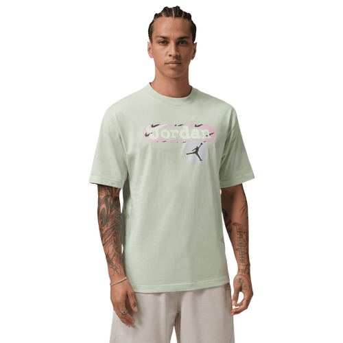  - Jordan Stamp Graphic Short Sleeve Crew - Jade Aura/White