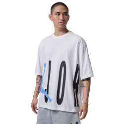 Men's - Jordan Torso Stretch Oversized Short Sleeve Crew - White/University Blue