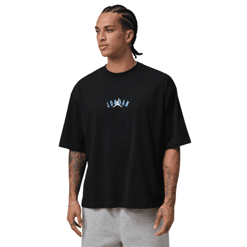 Jordan Back Stretch Oversized Short Sleeve Crew - Jordan Black/University Blue