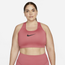Nike Plus Size Swoosh Bra - Women's Pink