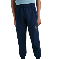 Boys' Grade School - Nike NSW Club HBR Fleece Joggers - Midnight Navy/Metallic Silver