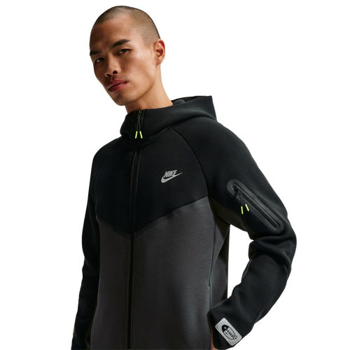 MENS - Nike Tech Fleece Windrunner Full-Zip Jacket AM Day - Gray/Yellow