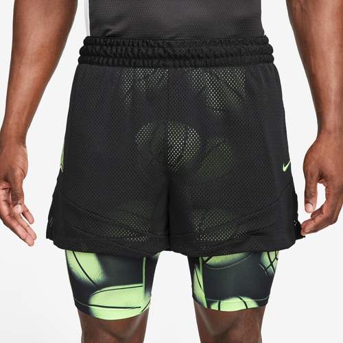 

Nike Mens Nike Ja Morant DF Icon 2IN1 4" Shorts - Mens Black/Lime Blast Size 3XL