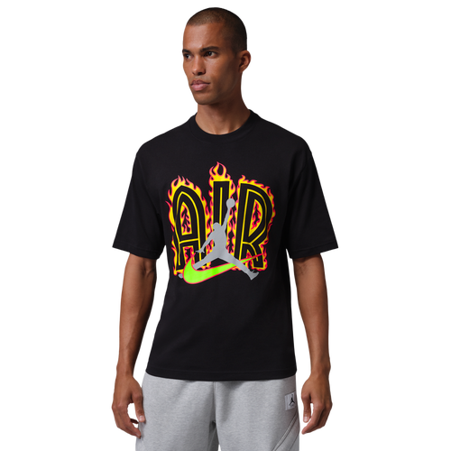 Jordan Air Scrpt Gfx Ss Crew - Jordan Black