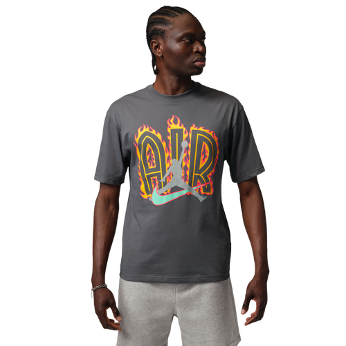  - Jordan Air Scrpt Gfx Ss Crew - Iron Grey