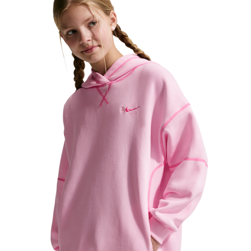  - Nike NSW Club Fleece OS Pullover Hoodie - Playful Pink/Foam