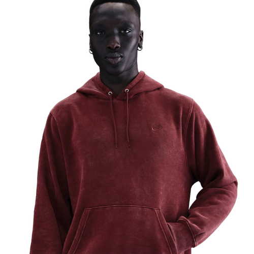 Nike Mens CWash Club Basketball Hoodie - - Dark Team Red