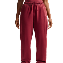 Women's - Nike NSW Club Fleece Mid Rise OS Vday Pant - Peony/Team Crimson