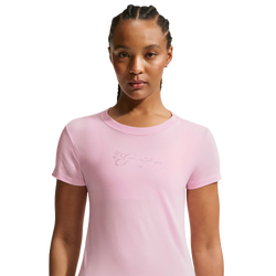 Women's - Nike NSW Chill Knit Mid Crop Bling - Pink Foam/Pink Foam