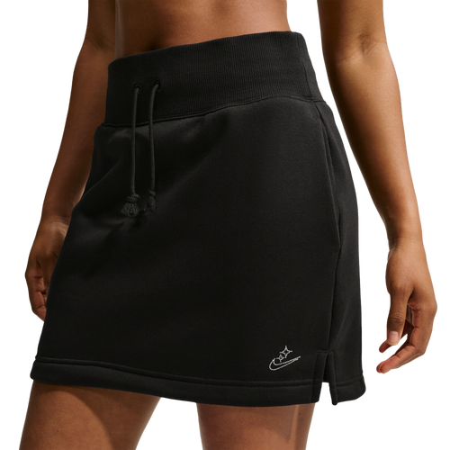 Nike Womens  Nsw Phoenix Fleece Hr Bling Mini Skirt In Black